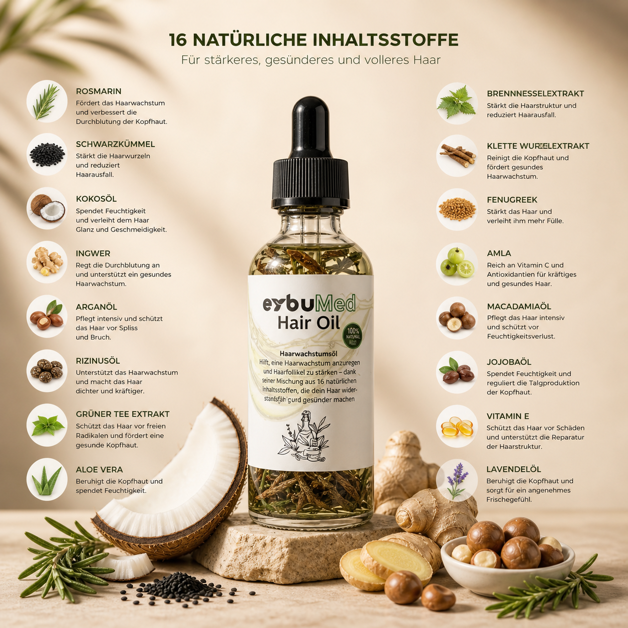 EybuMed Natürliches Haaröl